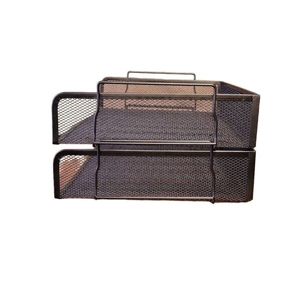 Wire Mesh Document Two Tier Rack - Picture 3 of 5